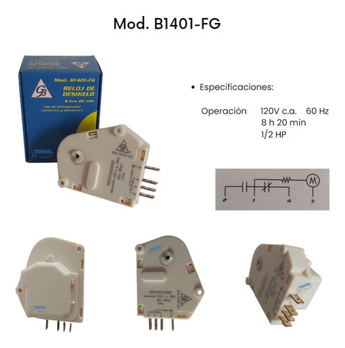 RELOJ DE DESHIELO 8H 21 MIN MARCA GB