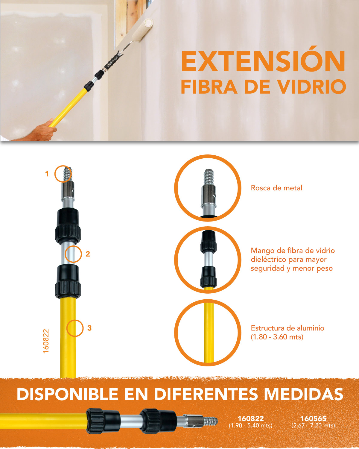 EXTENSION FIBRA DE VIDRIO DE 5.40 M EFV0154N BYPrn