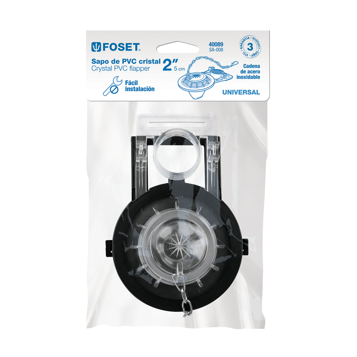 SAPO DE PVC 2 TRANSPARENTE MARCA FOSET