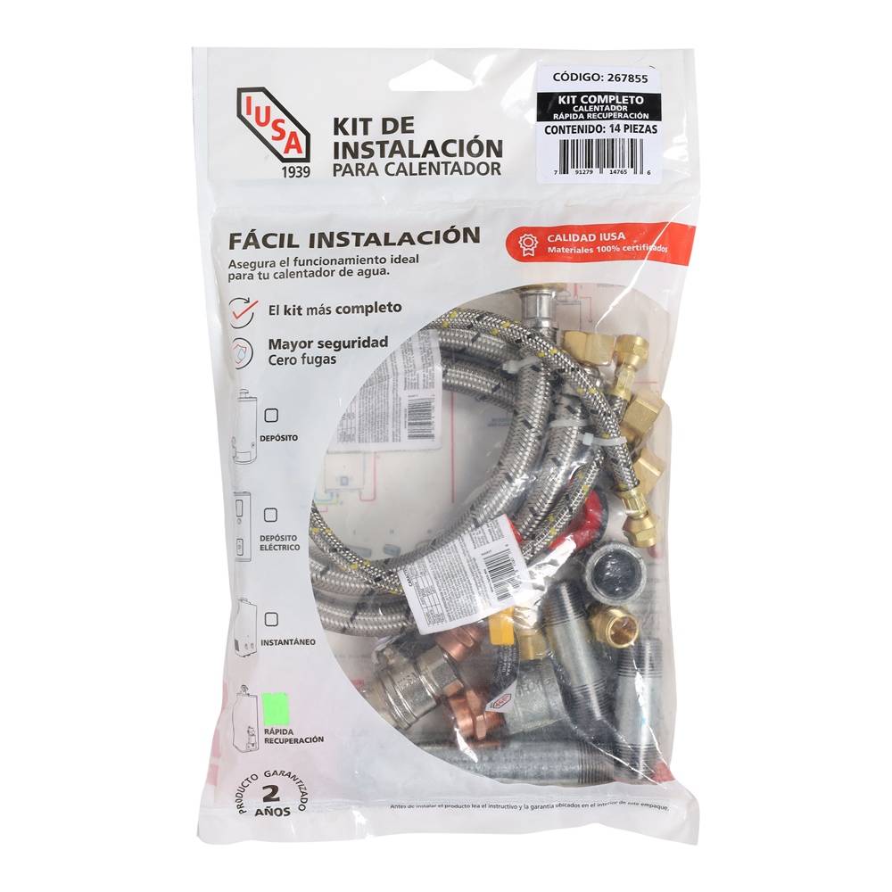 KIT COMPLETO PARA CALENTADOR INSTANTANEO MARCA IUSA