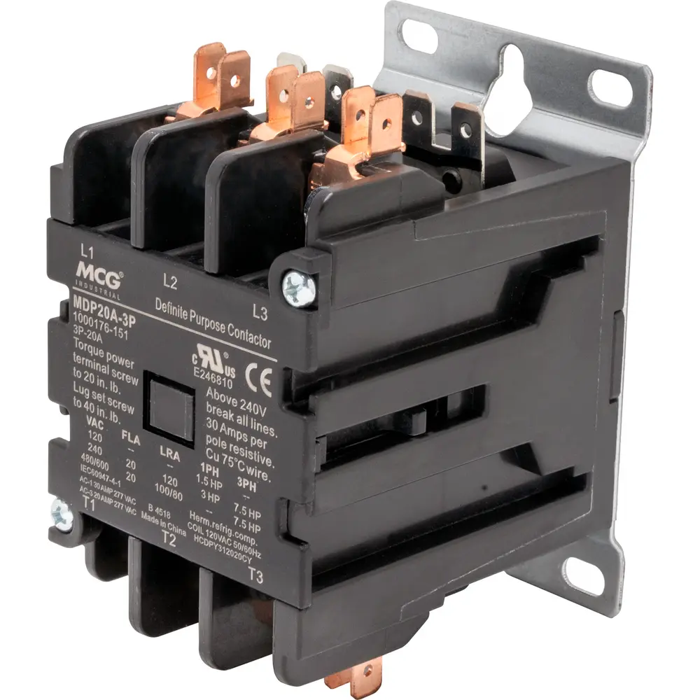 CONTACTOR 3 POLOS 20 AMP BOBINA 208 240VAC 50/60HZ MARCA GB