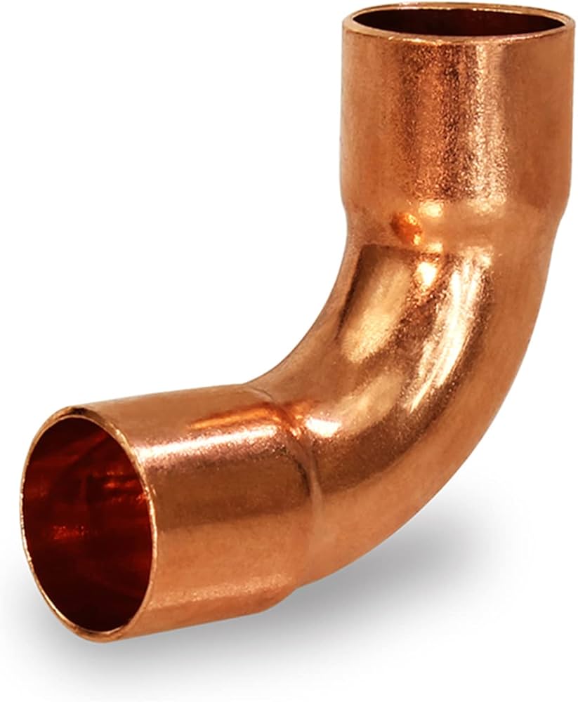 CODO 90 CU CXC 10MM (1/2) RADIO LARGO MARCA  GD COOPER