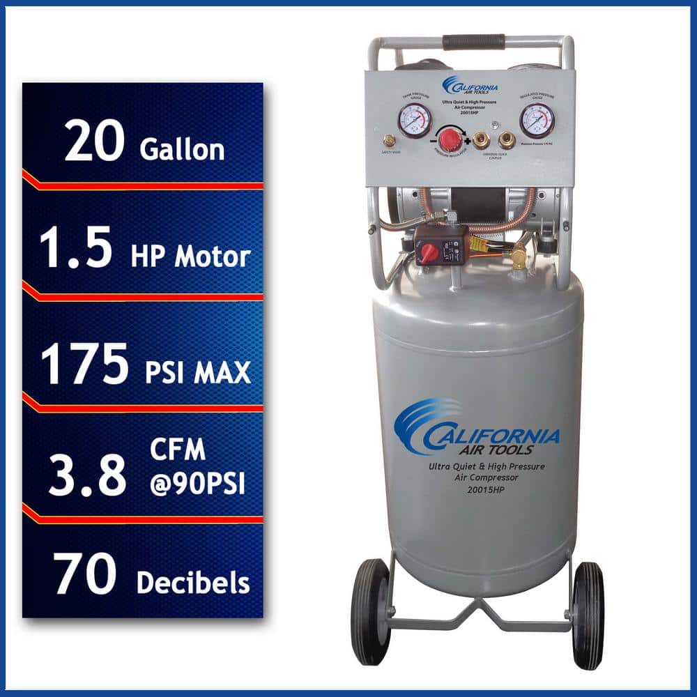 COMPRESOR DE AIRE 20 GALONES 1.5 HP CON CONECTORESrn