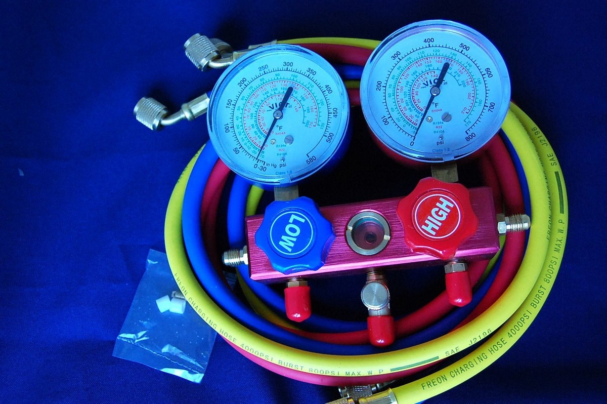 MANIFOLD R-410A R22 R404 MANGUERA 5 FT LARGO MARCA GB