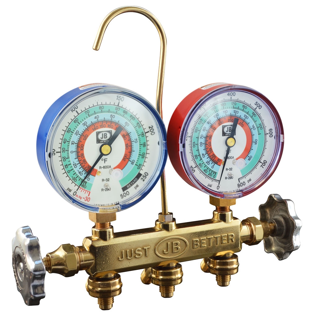MANIFOLD R 32 R 290 R 600A MANGUERAS 90 CM MARCA GB