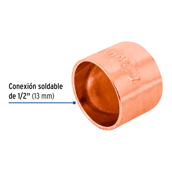 TAPON CAPA CU DE 1/2 (13MM) MARCA FOSET