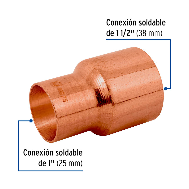REDUCCION  CU BUSHING 1 1/2 X 1 MARCA FOSET