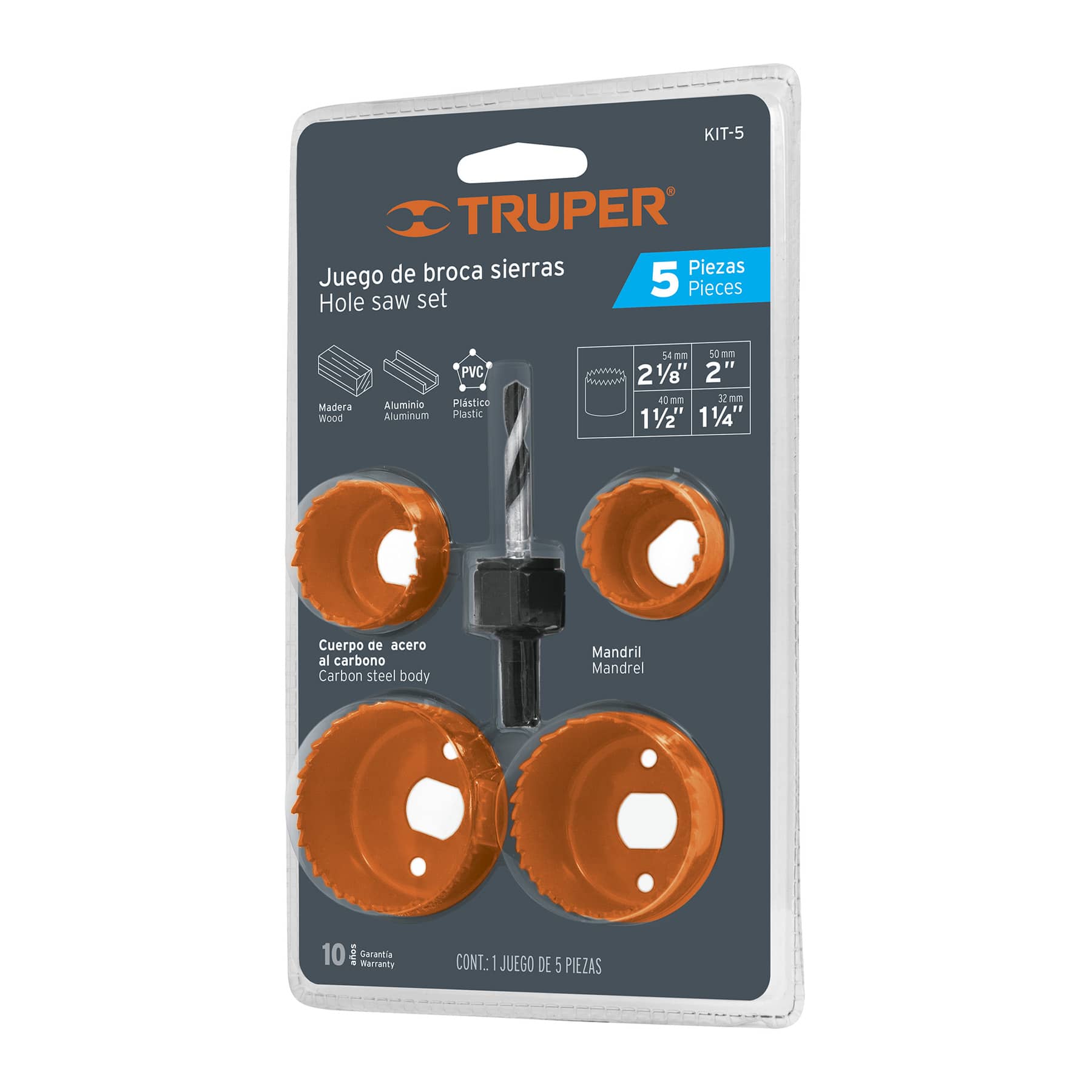 KIT SACABOCADOS PARA MADERA 5 PZASrn