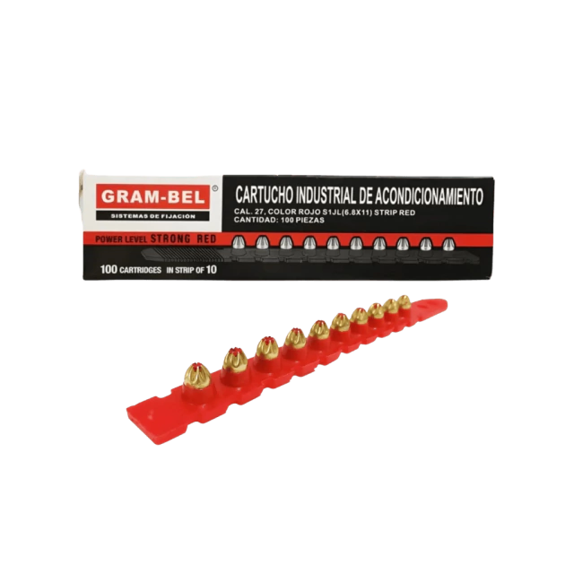 CARTUCHO TIRA ROJO CAL 27 MARCA  GRAM BEL