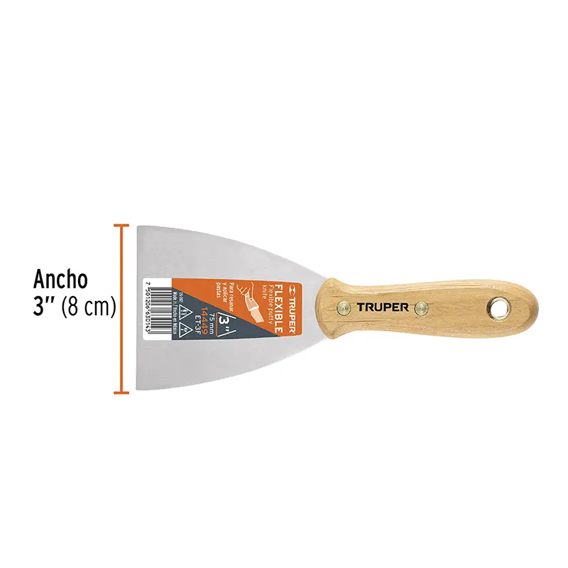 ESPATULA FLEXIBLE 4 MANGO DE PLASTICO MARCA TRUPER