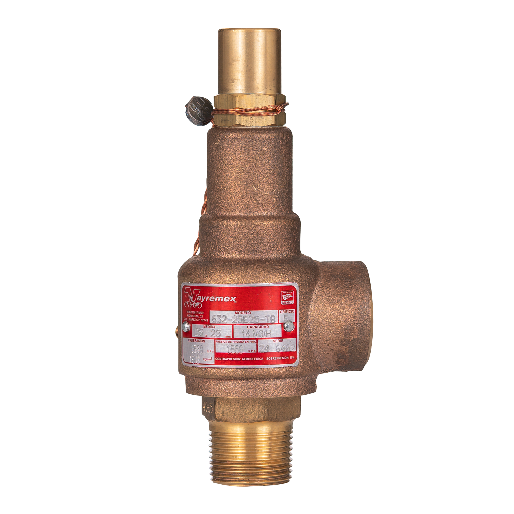 VALVULA  ALIVIO VAYREMEX MOD. 632 3/4 MARCA VAYREMEX