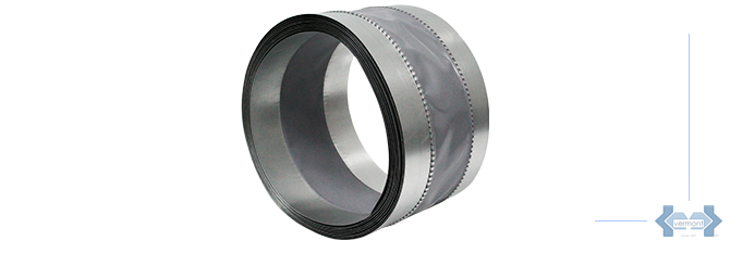 ROLLO DE CUELLO DE LONA DE 6 X 3/4 X 100M DE LARGO LONA GRIS PVC LAM GALV CAL24 X 1M MARCA VERMONT