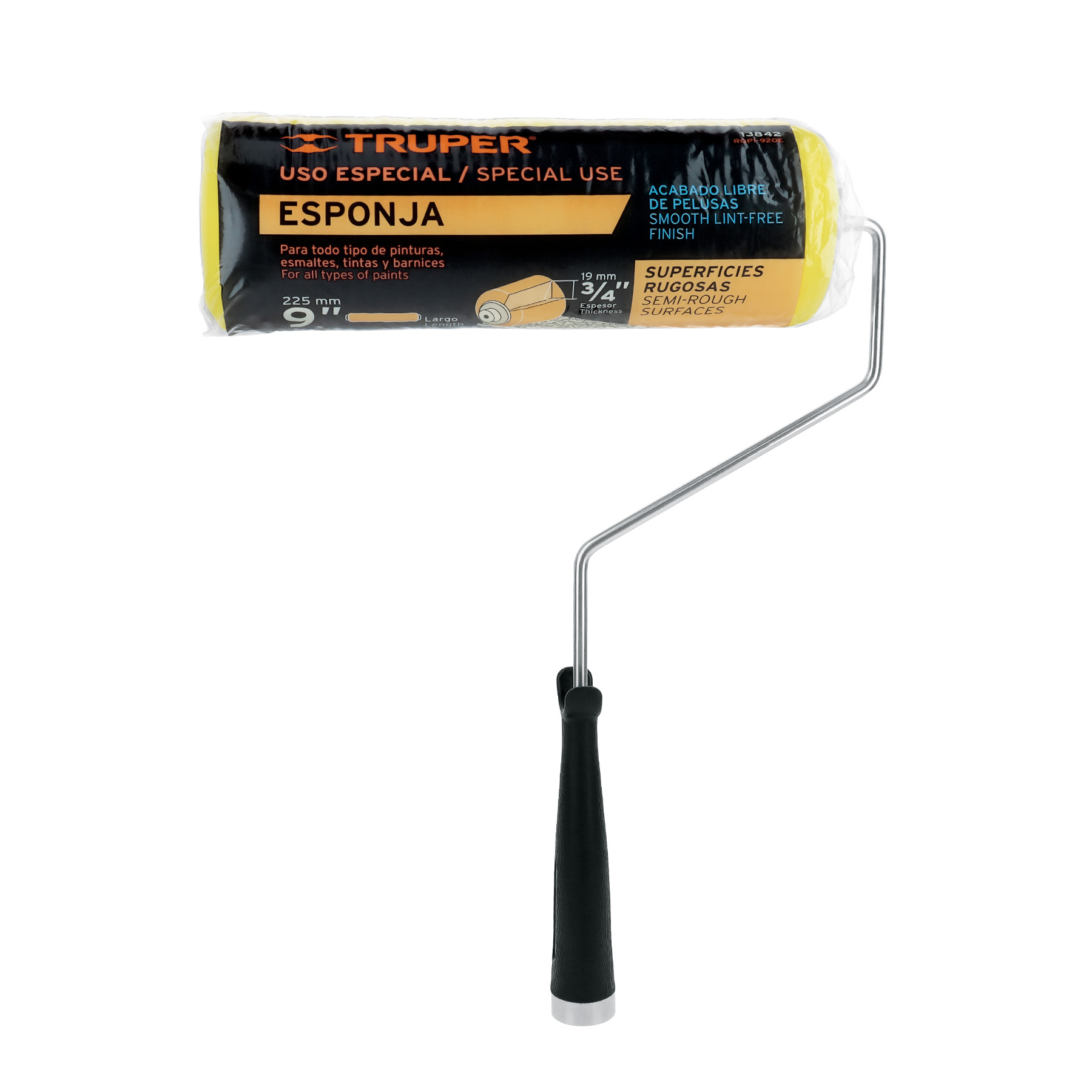 RODILLO PARA PINTAR DE 9' X 3/4 DE ESPONJA TRUPERrn