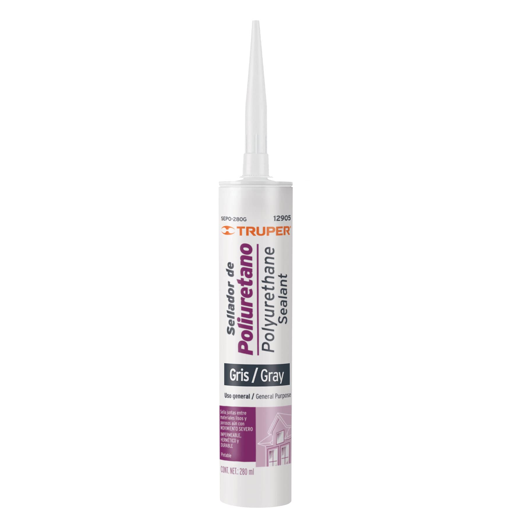 SELLADOR DE POLIURETANO GRIS DE 280ML MARCA TRUPER