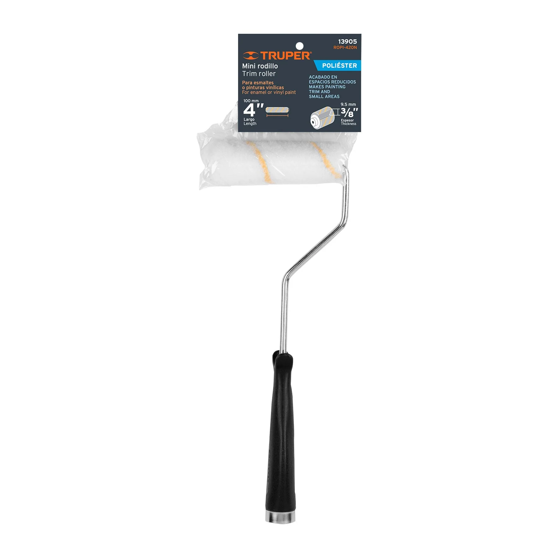 MINI RODILLO PARA PINTAR 4 X 3/4 DE POLIESTER TRUPER