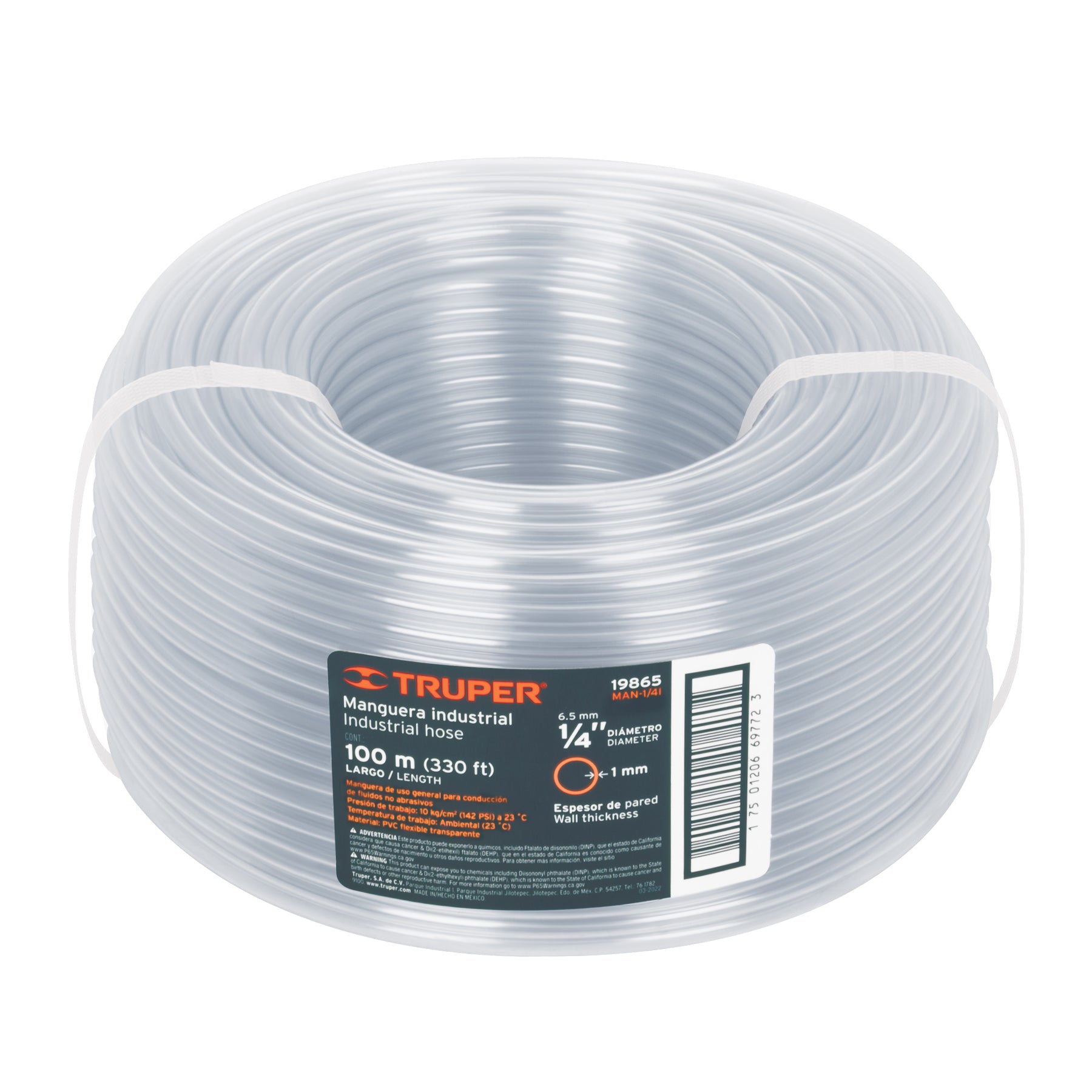 MANGUERA INDUSTRIAL DE 1/4  X 1M  MARCA TRUPER