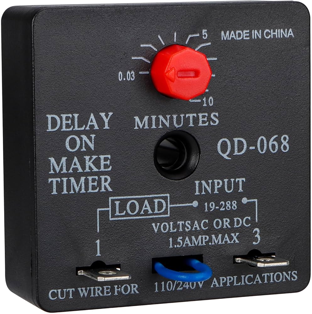 TIMER DE 1 A 8 MINUTOS CUADRADO NEGRO MARCA GB