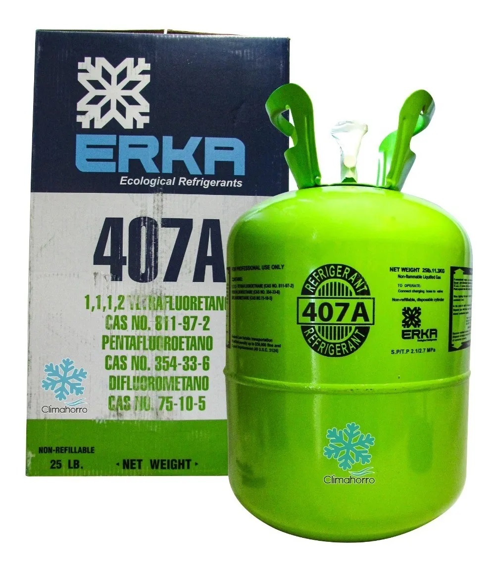 CILINDRO  REFRIGERANTE R407A  11.3KG MARCA  ERKA
