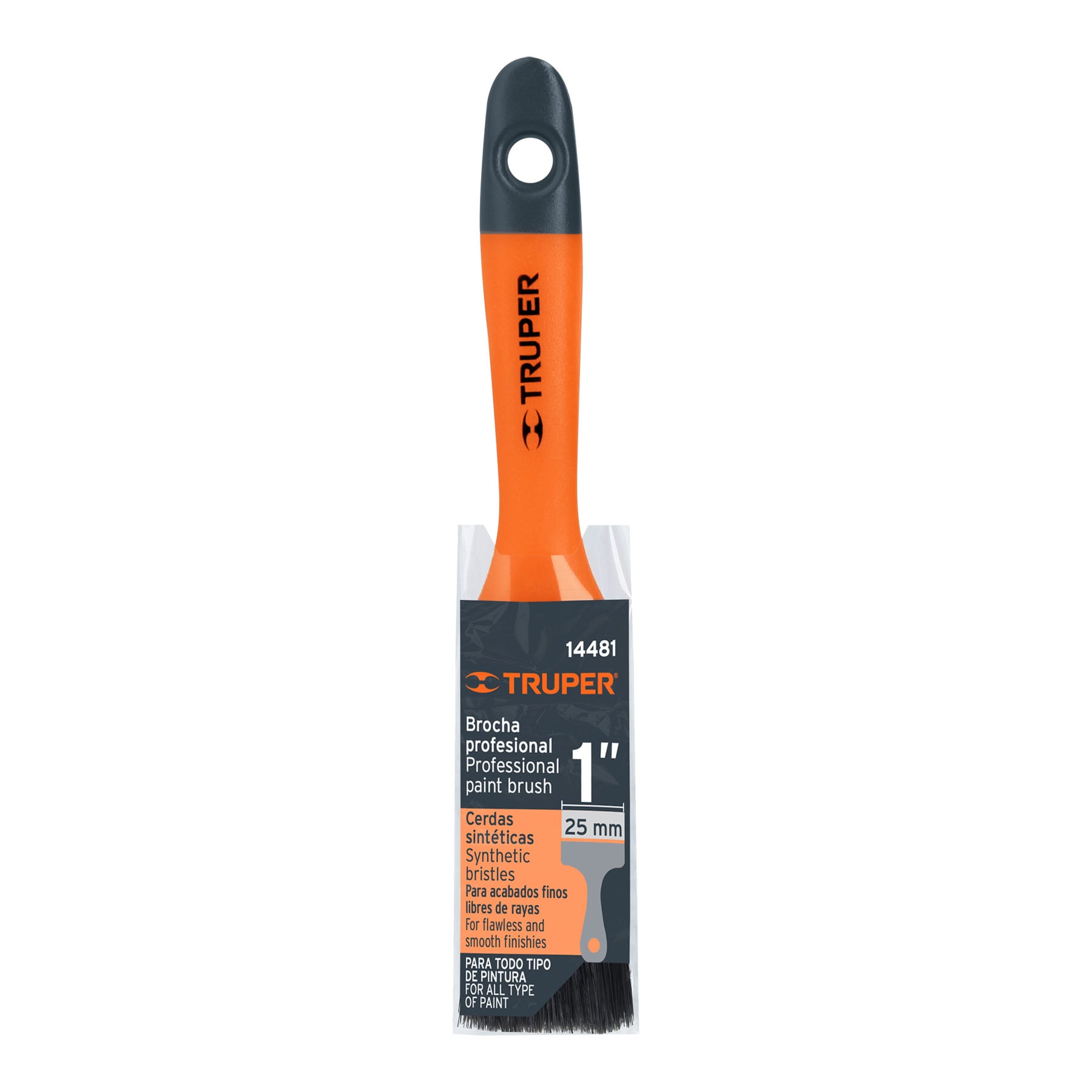 BROCHA USO GENERAL DE 1 CON MANGO DE PLASTICO MARCA  TRUPER