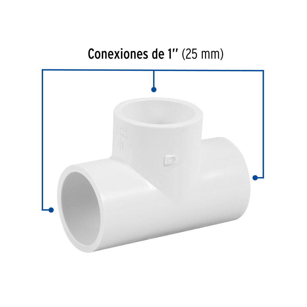 TEE  PVC HIDRAULICA  1/2 (13MM)CED 40 MARCA FOSET