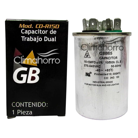 CAPACITOR DUAL 30+ MDF VOLTAJE DUAL 370/440 VAC MARCA  GB