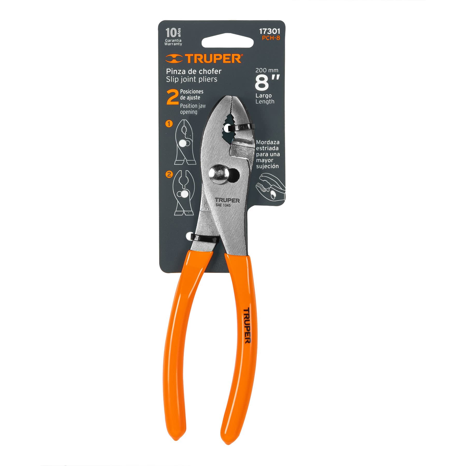 PINZA CHOFER DOBLE BLISTER 8 MOD 17301 MARCA TRUPER