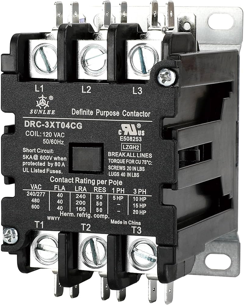 CONTACTOR 3 POLOS 40 A BOBINA 240V MARCA GB
