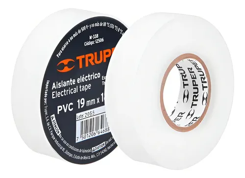 CINTA DE AISLAR BLANCA 19X18MM MARCA  TRUPER