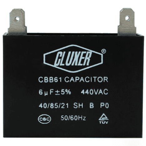 CAPACITOR  VENTILADOR  6 MF +-5% 370 - 440 VAC 50 60HZ MARCA  GB
