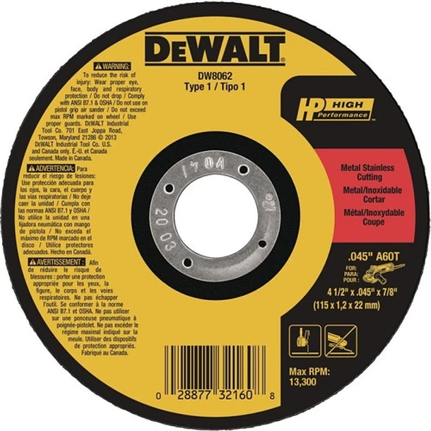 DISCO TIPO 41 DE 4 1/2 X 1.2MM CORTE CORTE FINO DE METAL  EXPERT