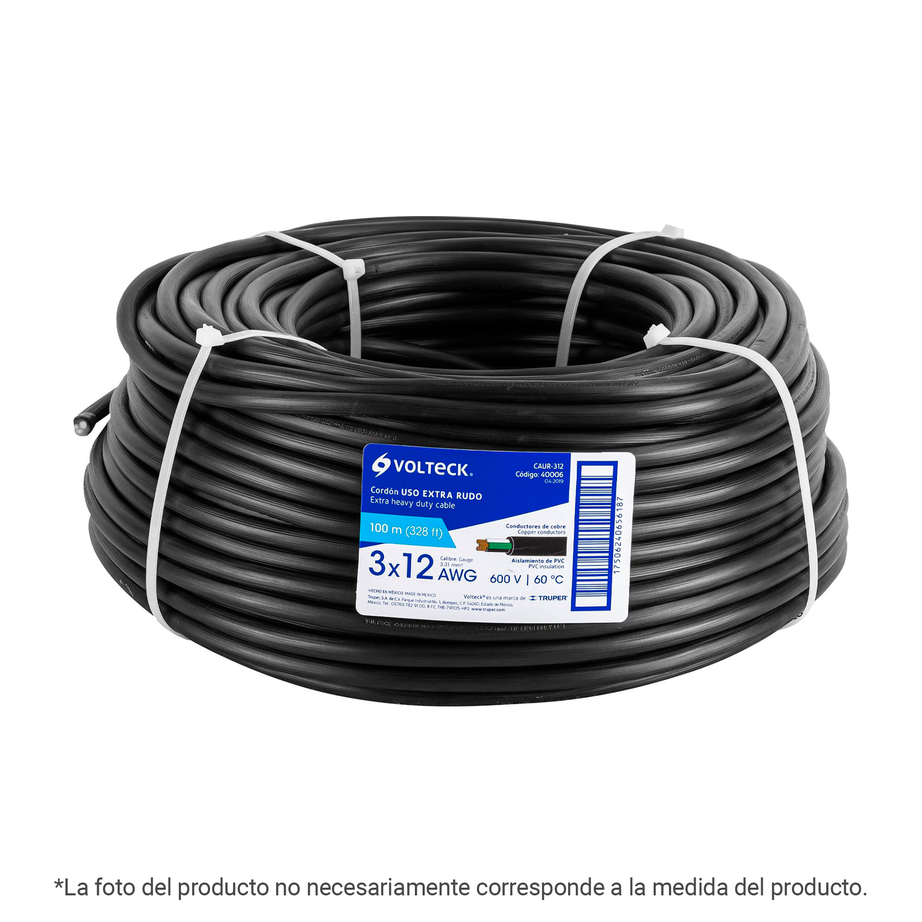 CABLE USO RUDO 3 X 10   1MTS MARCA TRUPER