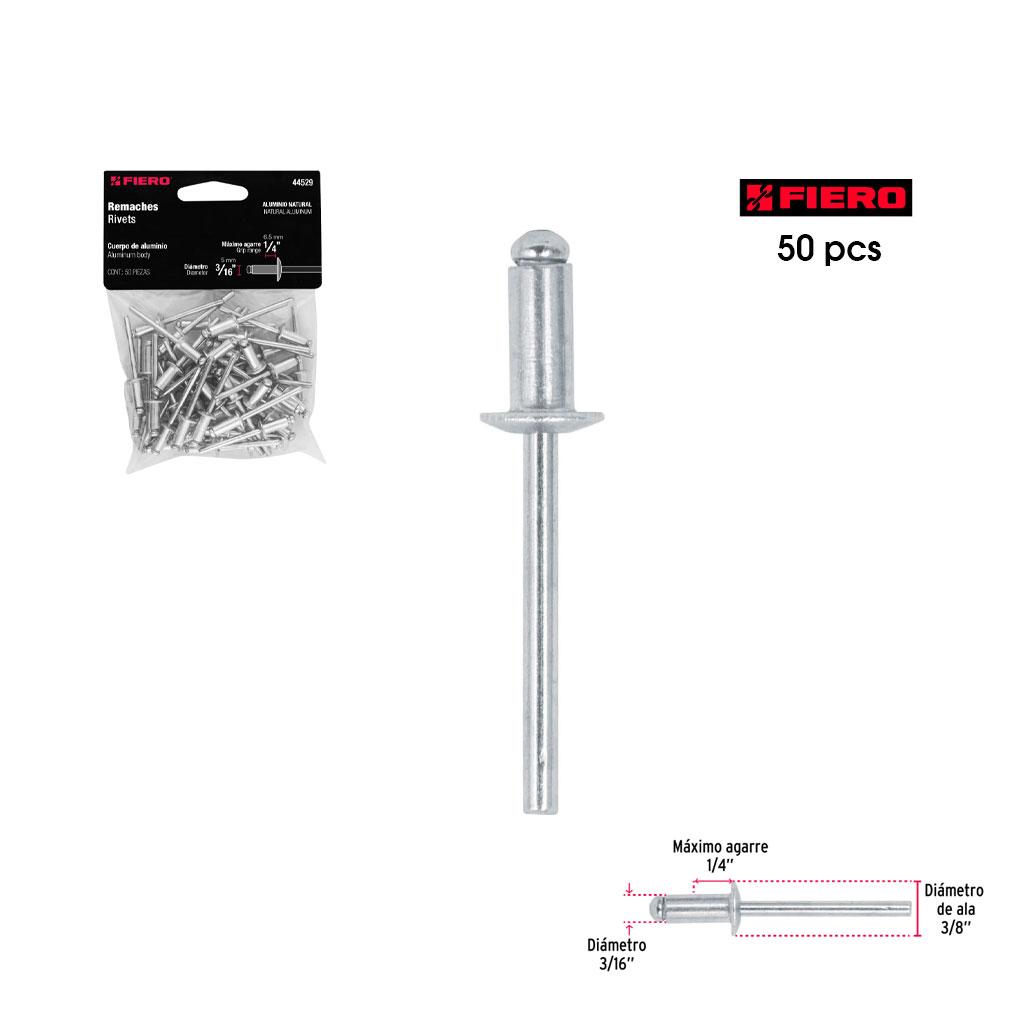 REMACHE CON ESPIGA 3/16X1/4 MARCA CN