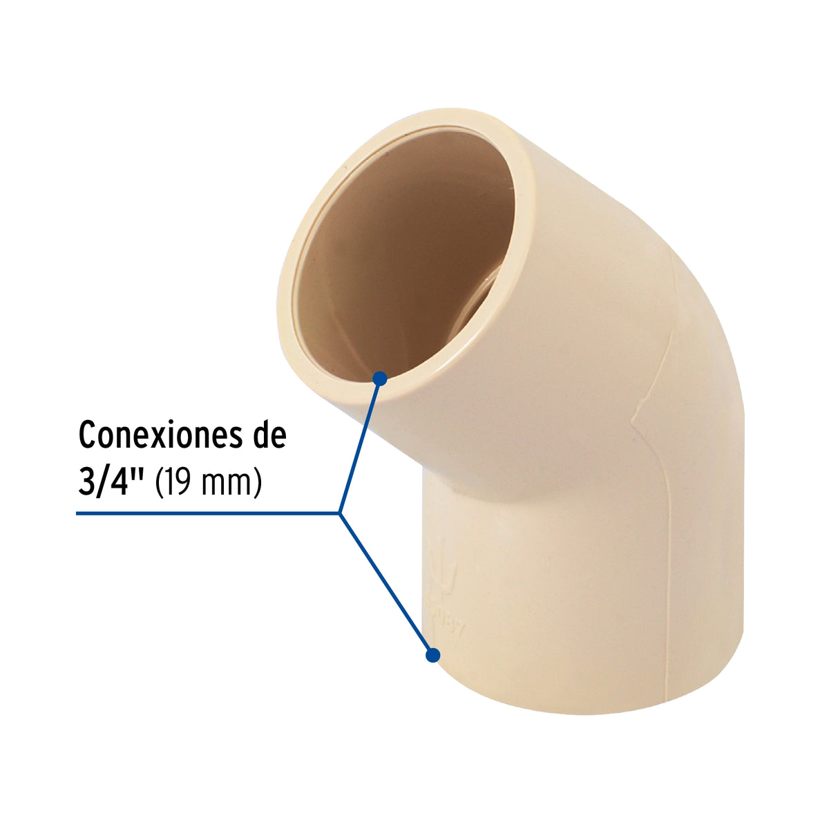 CODO 45 CPVC 19MM (3/4) MARCA FOSET