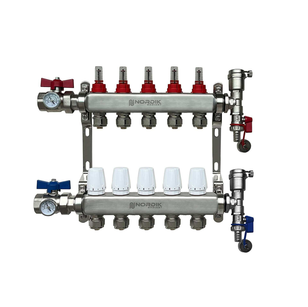 MANIFOLD PARA PISO RADIANTE 5 CIRCUITOS MARCA GB