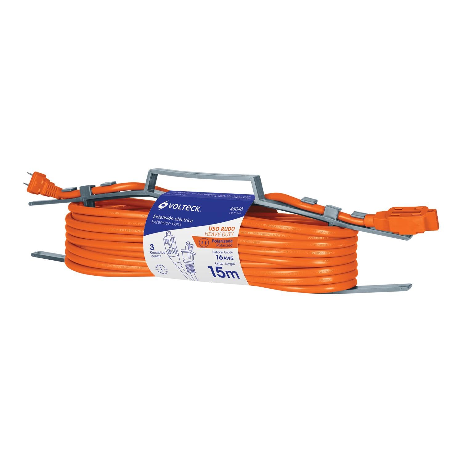 EXTENSION USO EXTRA RUDO DE 15 METROS MARCA VOLTECK