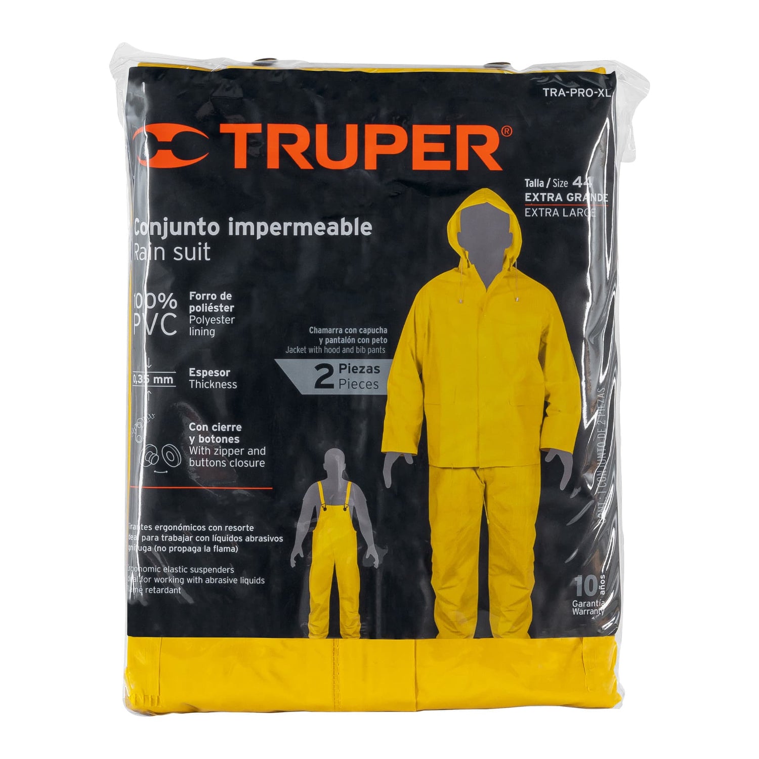 CONJUNTO IMPERMEABLE TALLA G MARCA TRUPER