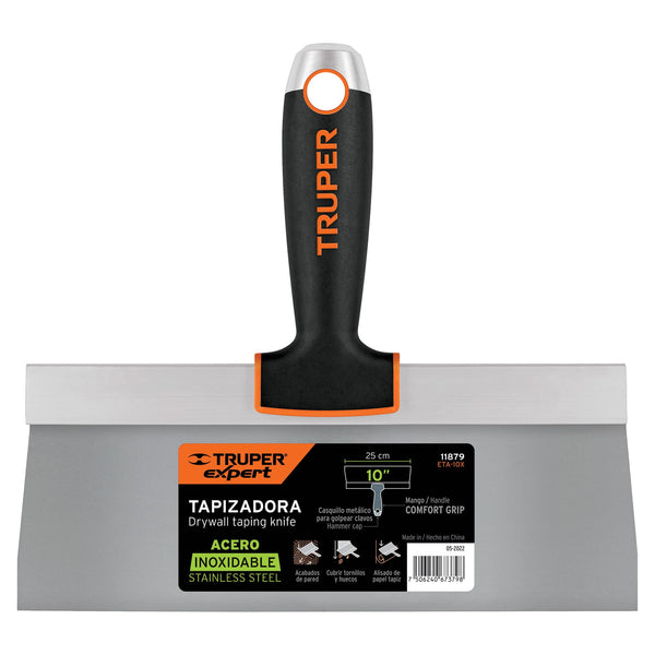 ESPATULA TAPIZADORA DE 10 ACERO INOXIDABLE MARCA TRUPER