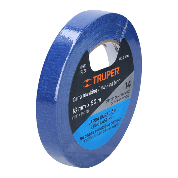 CINTA MASKING TAPE AZUL 3/4 X 50M AZUL  MARCA  TRUPER