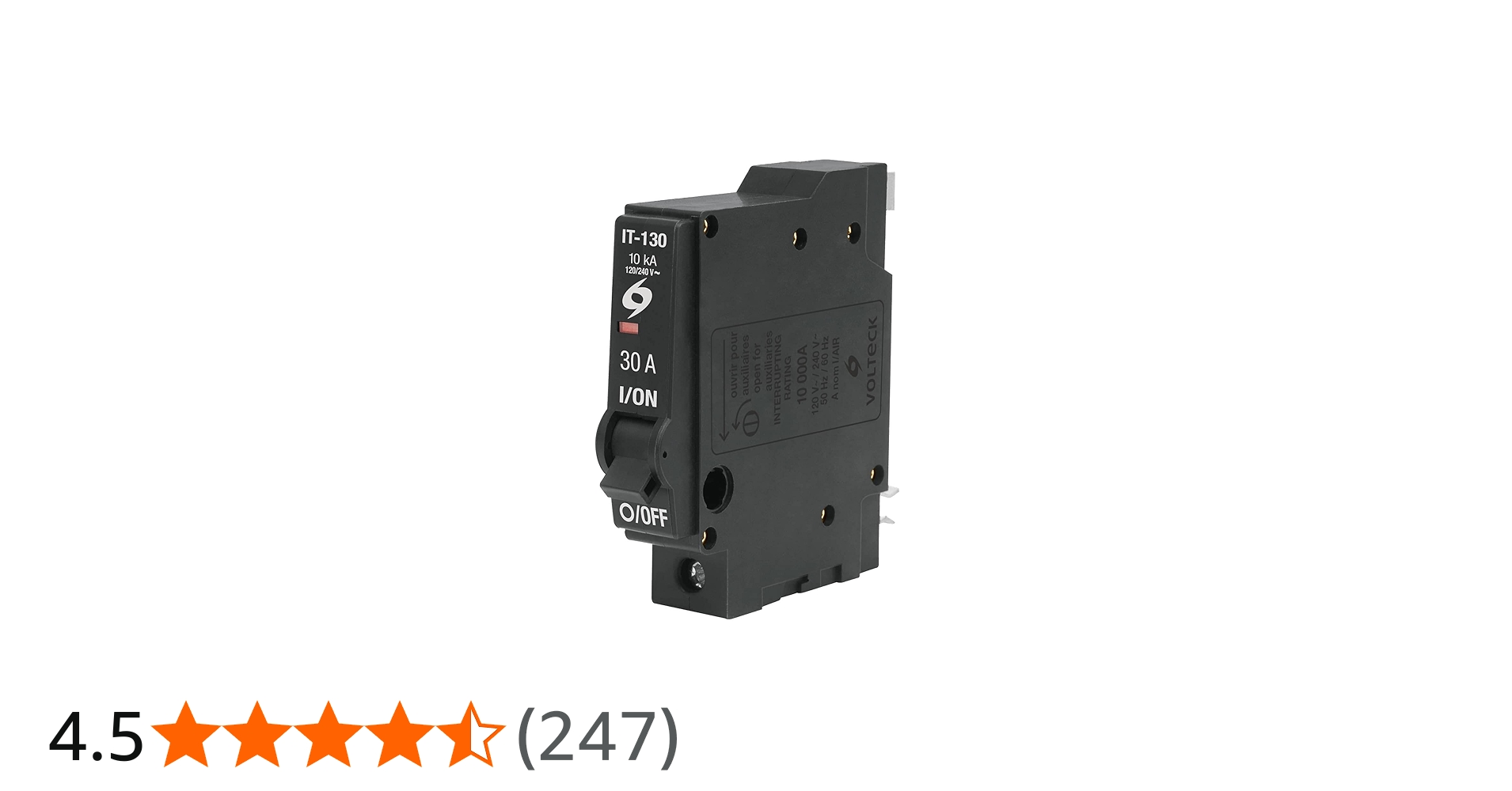 INTERRUPTOR DE 1 POLO 30A ENCHUFABLE MARCA VOLTECK