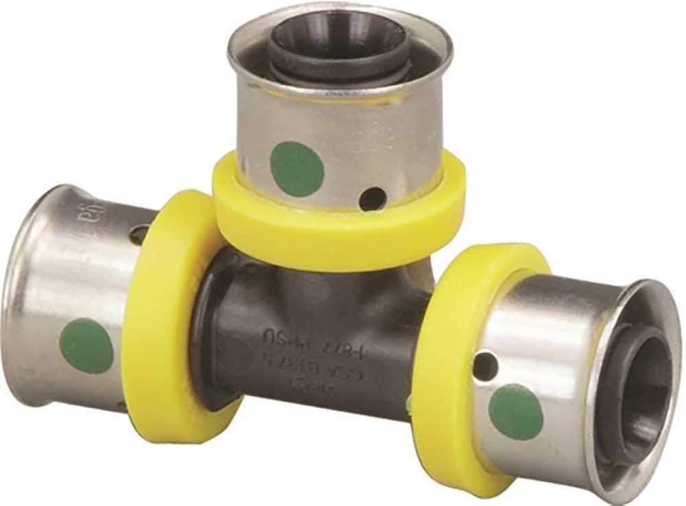 TEE PLASTICA PARA PEX & PERT 1 X 1  X 1/2 MARCA BIOVALTIC